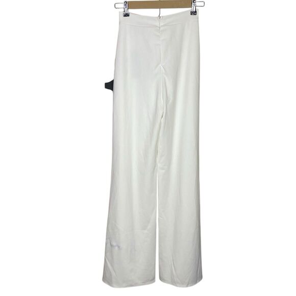 Lulus Only Tonight Jumpsuit Womens Small Ivory Two Piece Wide Leg Cocktail Vacay - Picture 9 of 14